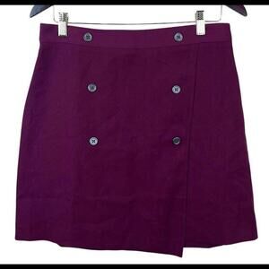 Banana Republic Button‎ Accent Womens Skirt Women Size 6 Burgundy